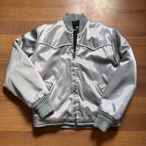 Men's Vintage 70's Golden Fleece Silver Quilted Santa Fe Work Jacket Sz Medium